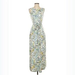 Chico's Paisley Dress with Blue and Yellow Hues | size 1 (6-8)